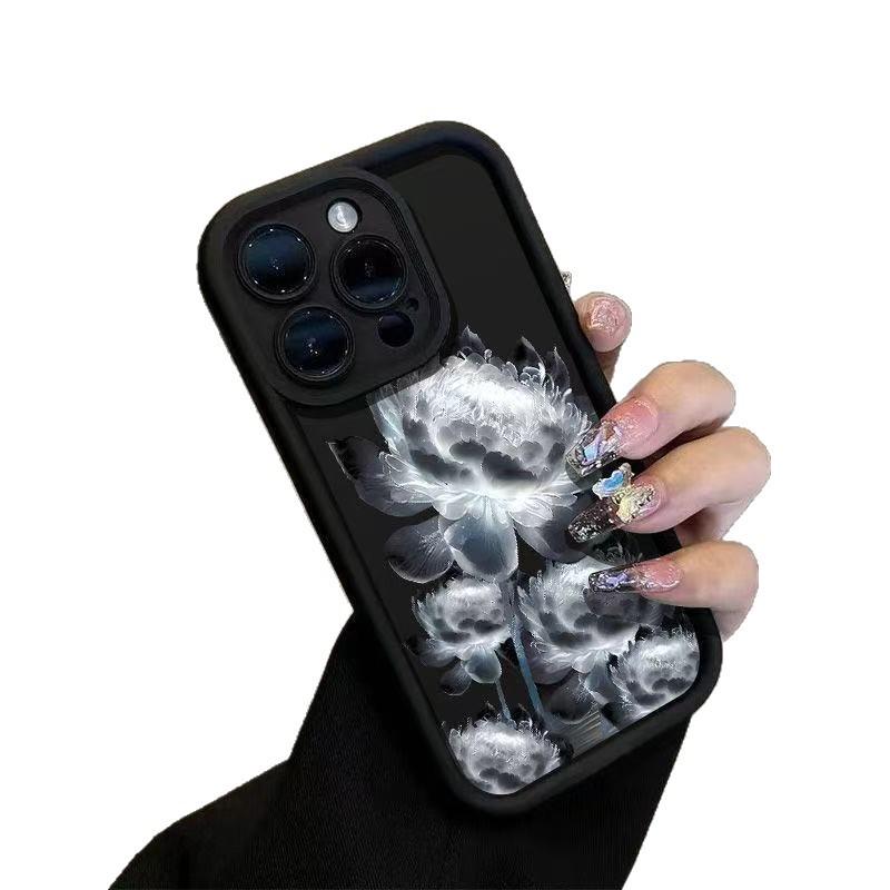 iPhone 17 Pro Max Cross-Border Lotus Phone Case, Compatible with iPhone 13/14 Pro and 12.