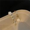Women Fashion Gifts Korean White Rose Earrings Asymmetric Butterfly Earrings New Trendy Earrings Ear Jewelry Accessories
