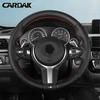 CARDAK Black Artificial leather Steering Wheel Cover for BMW F87 M2 F80 M3 F82 M4 M5 F12 F13 M6 F85 X5 M F86 X6 F33 F30 M Sport