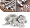180pcs Aluminum Flat Washer Kit M2-M10 Assorted Size Metric Plain Washers Gasket Rings for DIY Auto Plumbing Machinery Repair