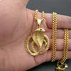 Gold Color Cobra Pendant Necklace 316L Stainless Steel Women Men Jewelry Animal Snake Viper Cobra Pendant Short Chain Collar