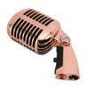 Luocute Classic Retro Dynamic Vocal Microphone Rose Gold Vintage Cardioid Unidirectional Self-Tension Rotation KTV Studio Recording
