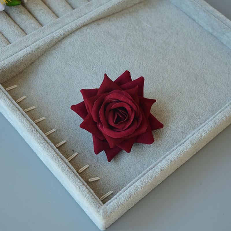 Barrette latérale rose rouge vintage pour spectacles de danse