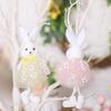 4Pcs Holiday Rabbit Ornaments with Dress Finish for Decorating Holiday Tables Garden and More