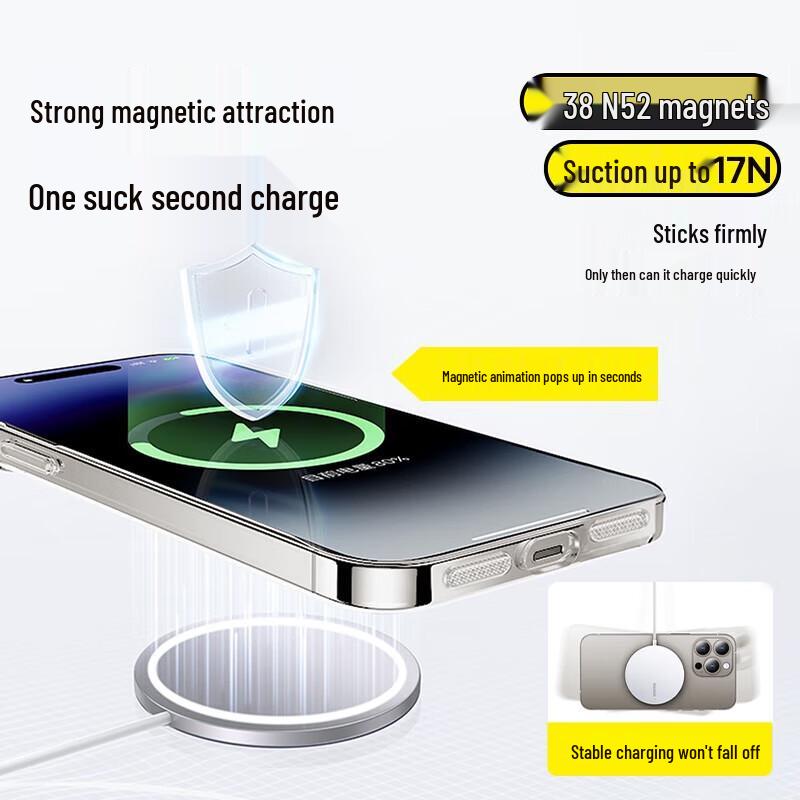 Baseus Magnetic Clear Phone Case for iPhone 15 Pro Max
