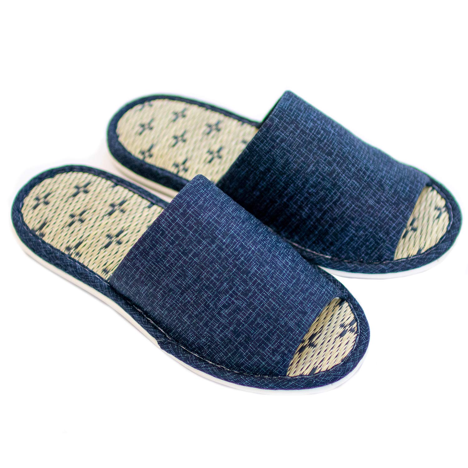 

OKA Japanese Tatami Slippers L Size Blue to Foot Size Igusa 4548622995176 (Up 26.5cm Japanese)