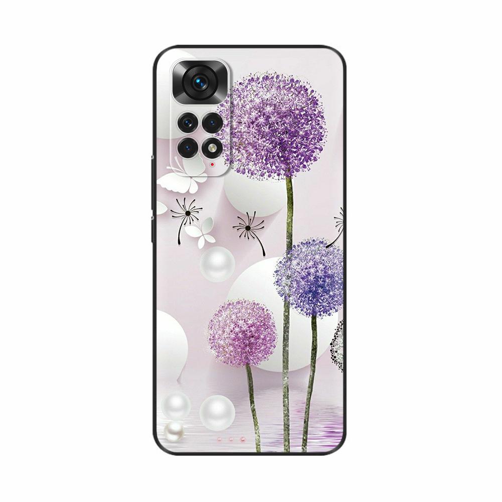 For Xiaomi Redmi Note 11 Case Note 11S Butterfly Soft Liquid Silicone Cover Full Protection Phone Case For Redmi Note 11s Note11