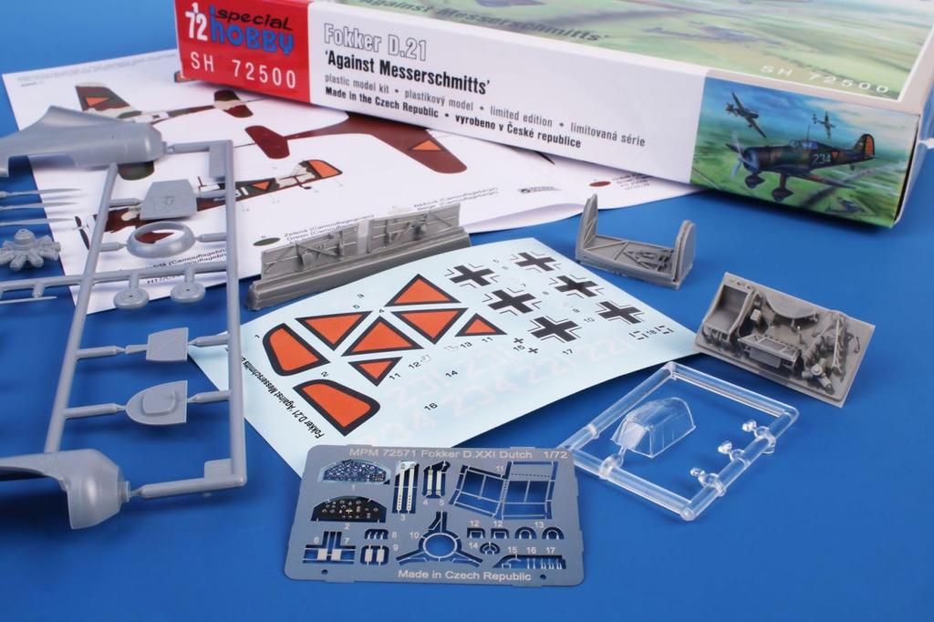 Special Hobby Niederländisches Fokker-Jäger-Plastikmodell SH72500 1/72 D.21