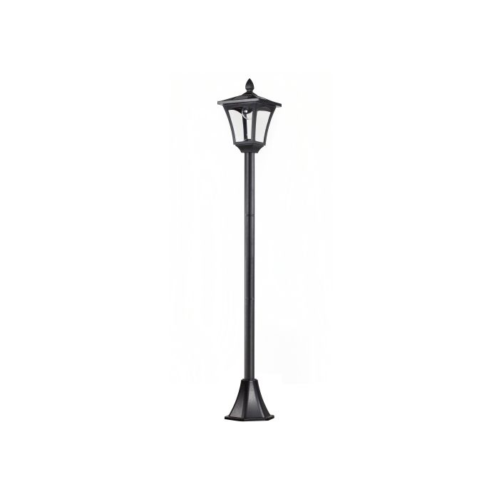 Lanterne De Jardin - MUVOE - Lampadaire Solaire - 40 Lumens - Noir - 18 X 18 X 160 Cm