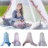 Bed Canopy Fine Mesh Breathable See-through Easy Installation Hanging Net Canopy Solid Color Round Dome Princess Girls Bed Curtain Bedroom Decoration
