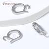 18K Gold Plated Enhancer Bail Clasp,D Shape Openable Pendant Connector For Jewelry Making Findings DIY Bracelet Accessories