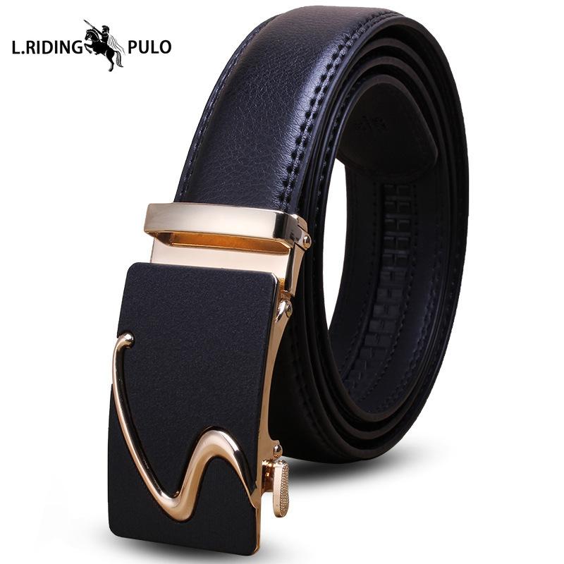 Gürtel Herren High-End Leder Automatikschließe Rindsleder Gürtel Herren Business Herren Hosen Lässig