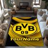 Borussia Dortmund Personalized Text Floor Rug Office Rug Design for Balcony Kitchen Hallway Dormitory Anti-slip Rug Office Home Decor