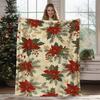 Christmas Geometric Theme Digital-printed Polyester Velvet Flannel Soft Sofa Cover Blanket Fleece Sofa Cover Blankets for Beds