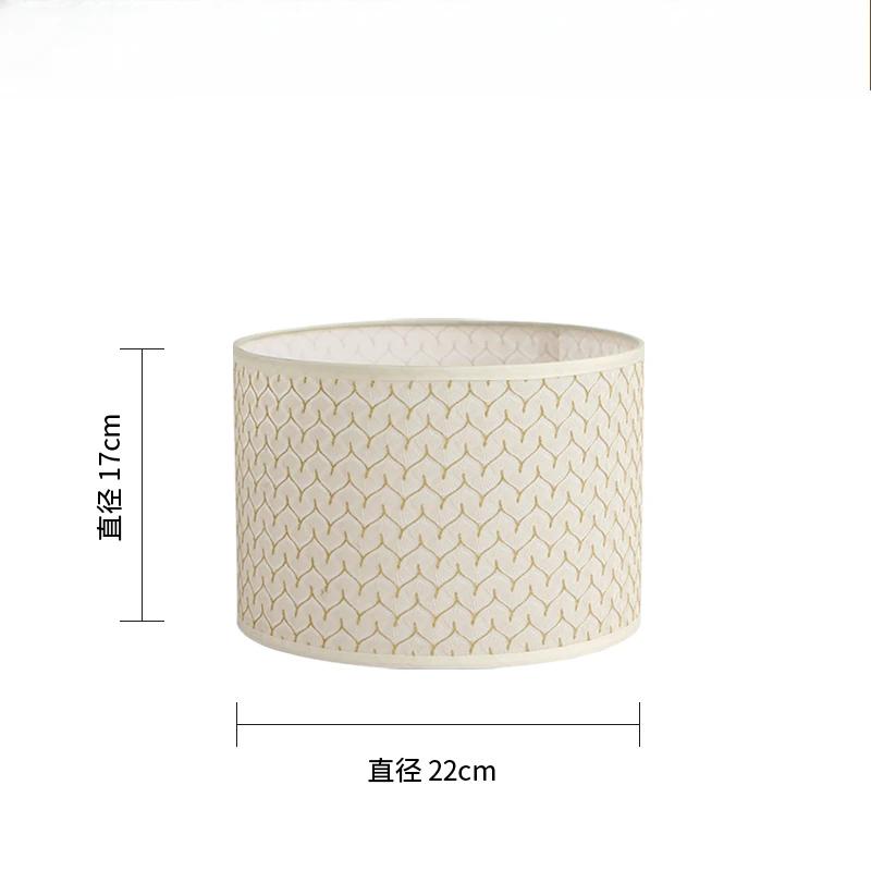 Nordic Cloth Metal Lamp Shade Home Decoration E27 Linen Fabric Metal Desk Lamp Cloth Lampshade 14/22/25cm Height