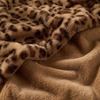 Skin Friendly Polyester Fleece Blanket Leopard Pattern Double Layer Thick for Sensitive Individuals
