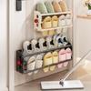Hao Hao Fu Magnetic Wall-Mount Shoe Rack - Double Layer, Retractable, Punch-Free Installation