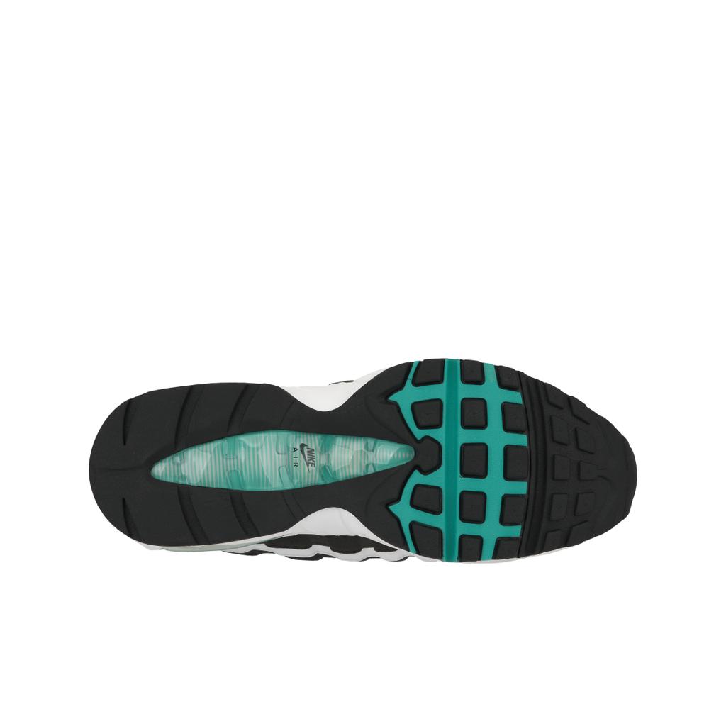 Nike Air Max 95 OG Bordure Noire 2025 Baskets Homme Blanc Hyper-Jade Argent Métallisé IM7409-100
