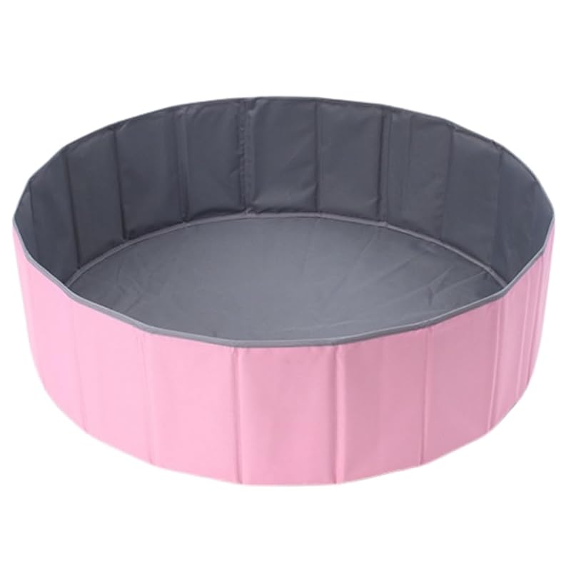 

ateena ball pool Indoor playpen folding compact storage with mat Diameter 120cm Comes with storage bag (pink)