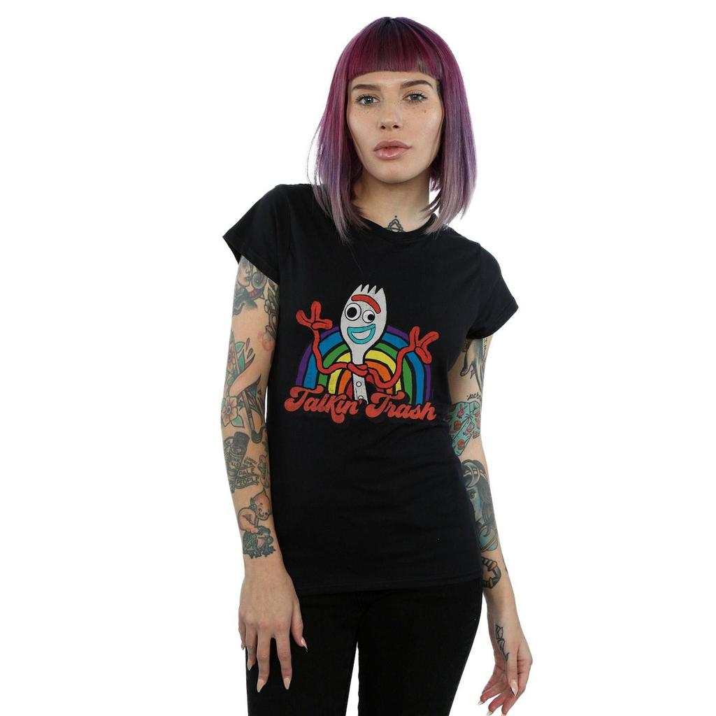 Disney Womens/Ladies Toy Story 4 Forky Talkin´ Trash Cotton T-Shirt