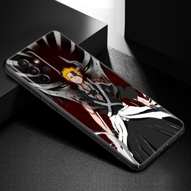 Anime BLEACHS Telefon Fall Für Samsung Galaxy A21 A30 A50 A52 S A13 A22 A32 A33 A53 A73 5G A11 a12 A31 A51 A70 A71 A72 Schwarze Abdeckung