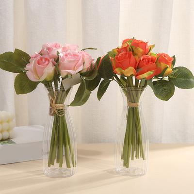 Clear Bud Vase, Plastic Transparent Vase, Modern Flower Vase, Table Centerpiece Vase for Home Party Wedding Decor