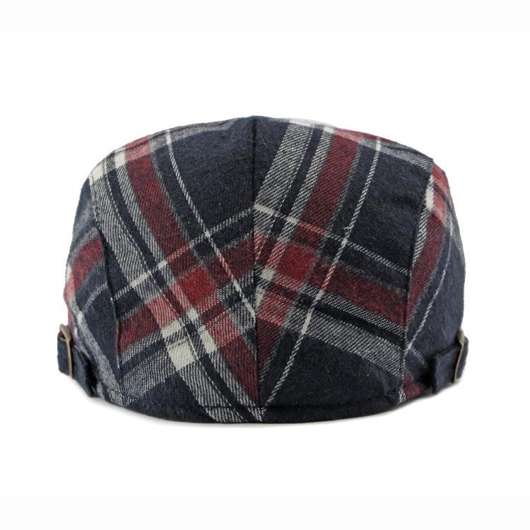 Plaid Baskenmütze Männer Retro Frauen