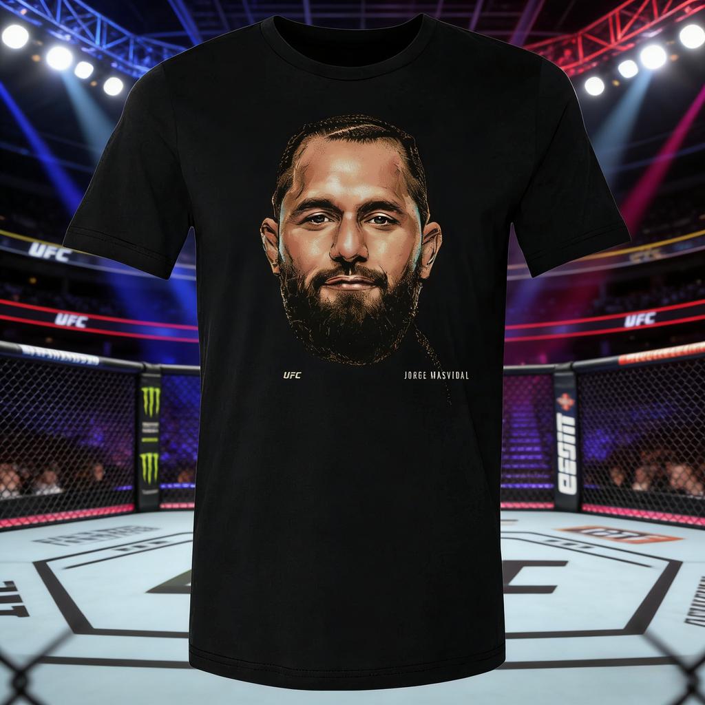 2026 Summer UFC Jorge Masvidal Fighting Graphic Tshirt Women Sports Cotton Short Sleeve Loose Leisure Fitness Shirt Unisex