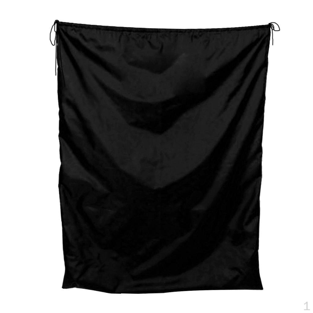 Storage Bags with Drawstring Closure for Clothes Bedding Quilt Toys Moving Travel - Waterproof Black 50x70cm 768₽