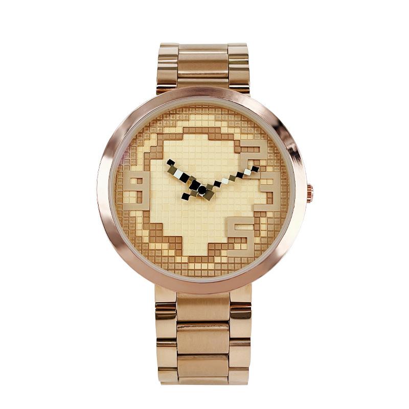 

UTHAI CQ392 Fashion Men watch mosaic dial Women watch steel strip quartz watch casual clock giftwatches for man