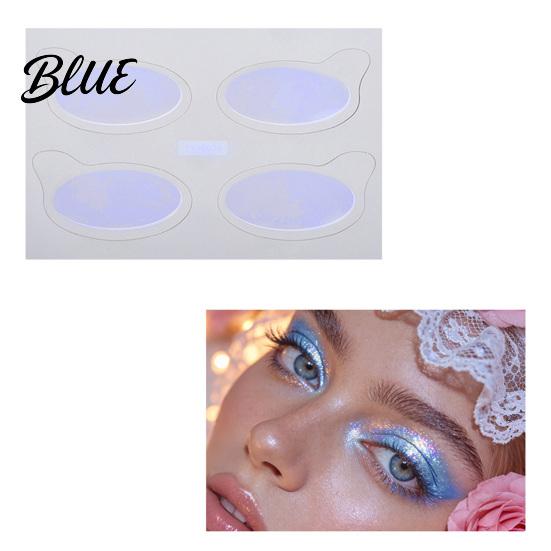 Fade-resistant Eye Shadow Patch Self-Adhesive Fast Makeup Stickers Waterproof Party Patch Glitter Fake for Festival Prom Smudge-proof