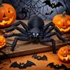 3D Printed Articulated Spider Figurine, Flexible Joint Black Spider Statue, Collectible Gothic Ornament for Halloween Home Decor