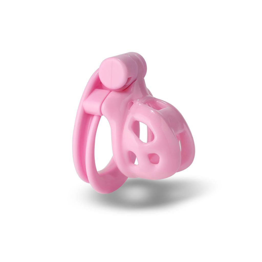 Super Mini Cobra Chastity Cage Devices Pink/Black/Whie Penis Lock with 4 Size Cock Rings Men Cuckold Lockdown Bird Adult Sex Toy