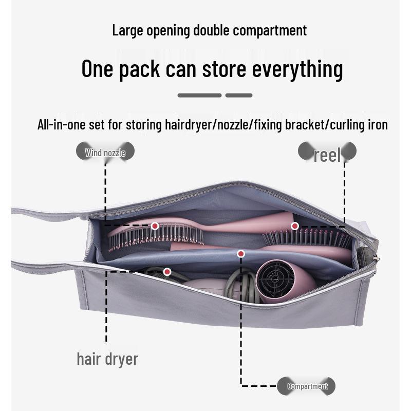 Waterproof PU Leather Hair Dryer & Curling Iron Storage Bag - High Quality, Fashionable & Portable