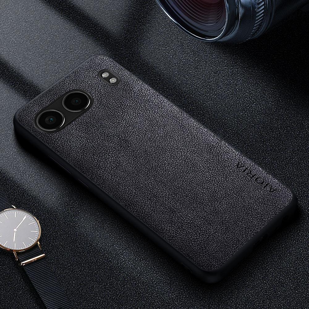 Capa de couro de luxo premium para telefone Oneplus Nord 4 3 2 2T N20 N200 N30 SE Funda Retro Business Style Capa de cor sólida