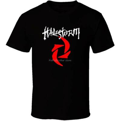 Halestorm Rock Band Logo Shirt Black White Tshirt Men'S Oversized Tee Shirt Men Brand Tshirt Summer Top Tees