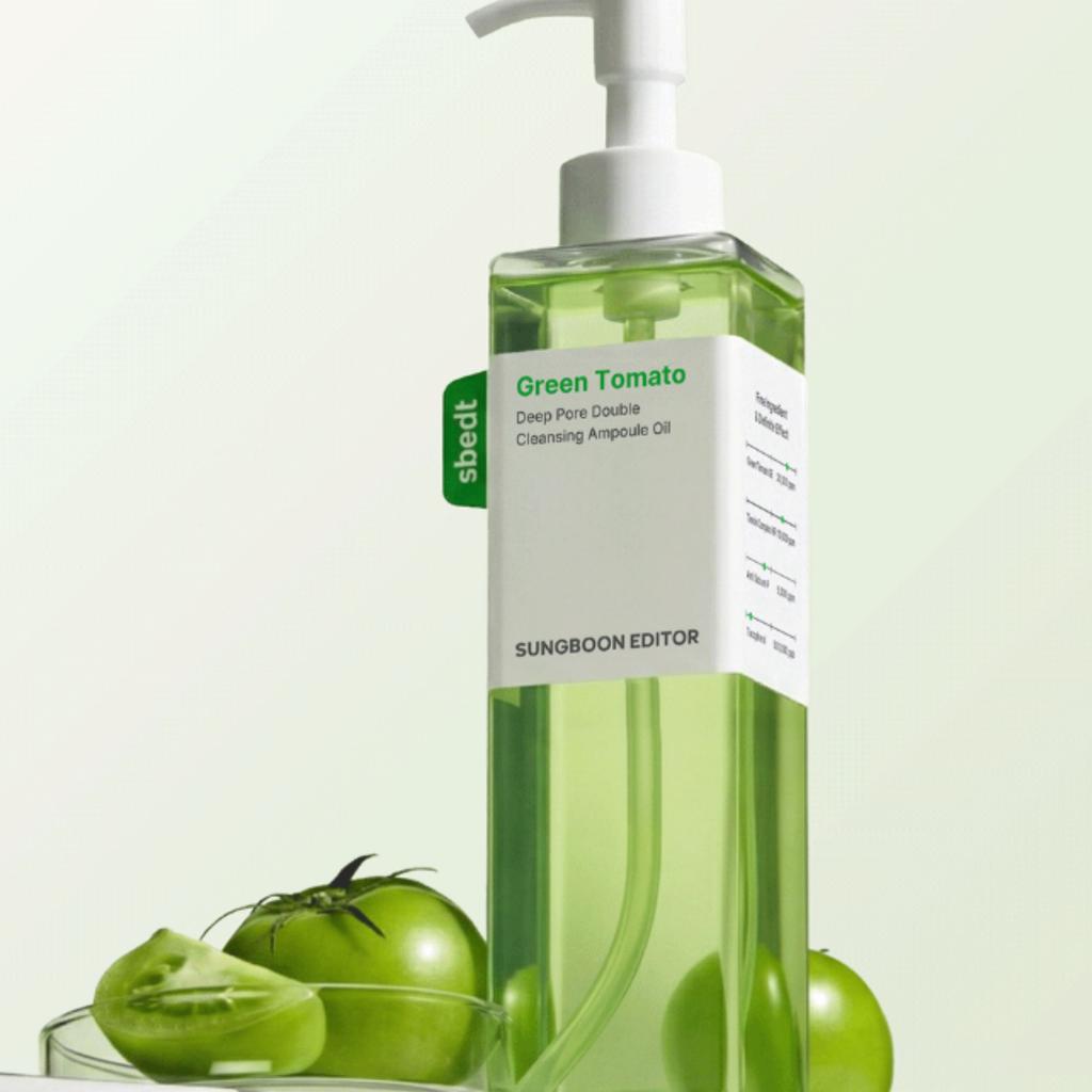 SUNGBOON EDITOR Green Tomato Deep Pore Double Cleansing Ampoule Oil Makeup Remover 200ml