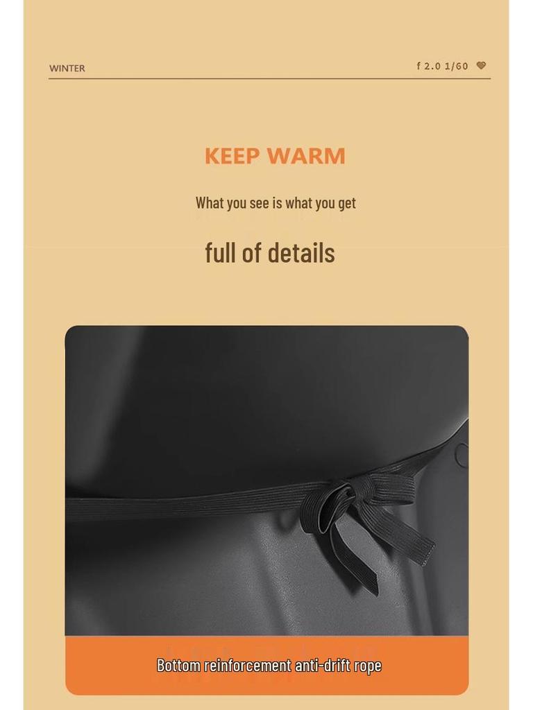 Zagęszczony Zimowy Pokrowiec na Przednią Szybę z Podszewką Polarową dla Samochodów Elektrycznych i Motocykli