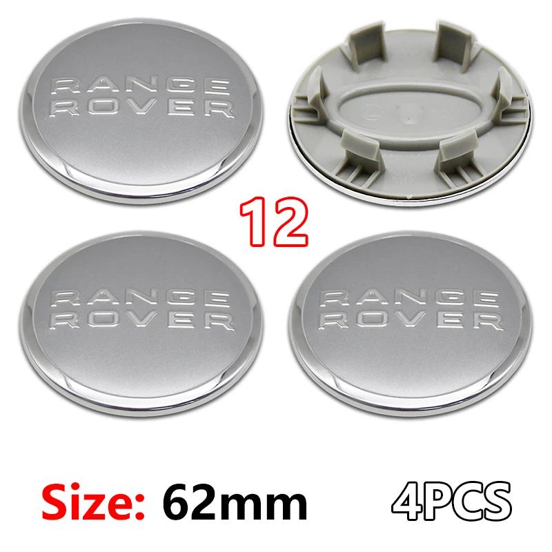 4Pcs 62mm For Land Rover Car Styling Car Wheel Center Hub Cap Covers Badge Range Rover L322 L405 Freelander Discovery SVR Evoque SA1
