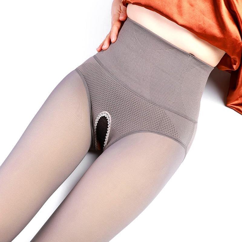 

Женское нижнее белье с высокой талией и открытой промежностью, колготки, теплые колготки, теплые брюки, леггинсы, флисовая подкладка crura серый