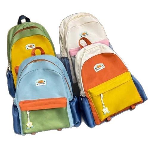 Zaino nuovo abbinamento colori zaino per bambini carina borsa da scuola per l'asilo zaino da viaggio leggero per tempo libero per bambini e bambine