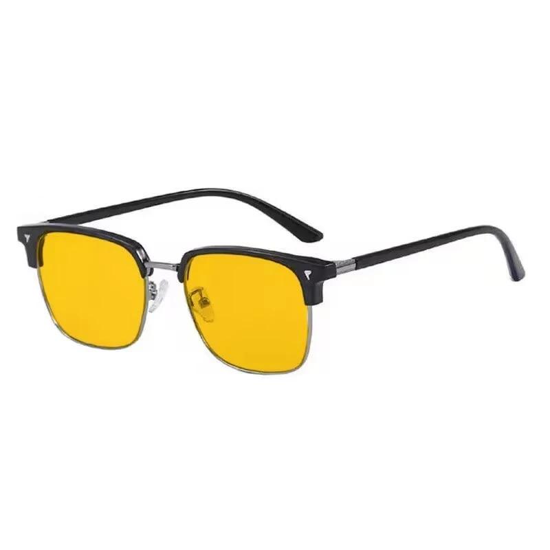 Yellow Lens Night Vision Myopia Glasses High-end Photochromic Near Sight Glasses for Driving Eye Protection Eyewear Diopter +3.5
