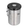 Stainless Steel Coffee Canisters with Calendar Wheel Exhaustable Coffee Jar for Home Coffee Shop1.8L Silver Color