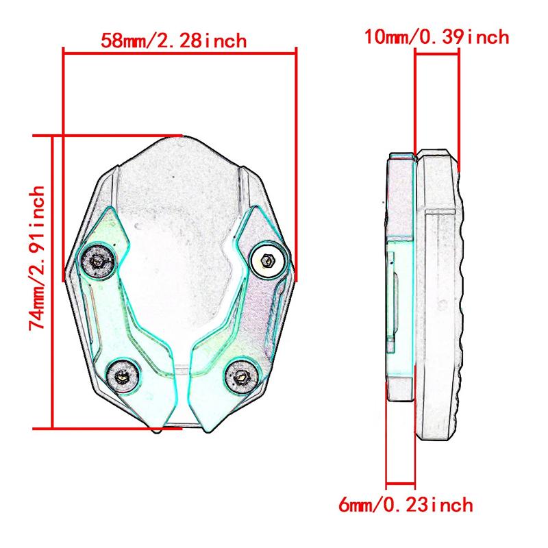 2025 Fit For YAMAHA NMAX155 NMAX125 NMAX 125 155 2017-2025 2025 Motorcycle CNC Side Stand Enlarger Kickstand Enlarge Plate Pad
