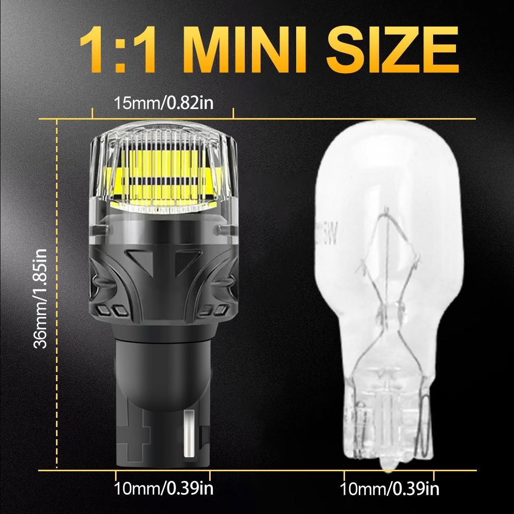 2 Stück T15 W16W LED-Lampen Canbus Autolampen 2400LM 10SMD 2835 Chips 912 921 mit Linse Kein Fehler Rückfahrlicht Rücklicht Auto Lampe 6000K Weiß 12V