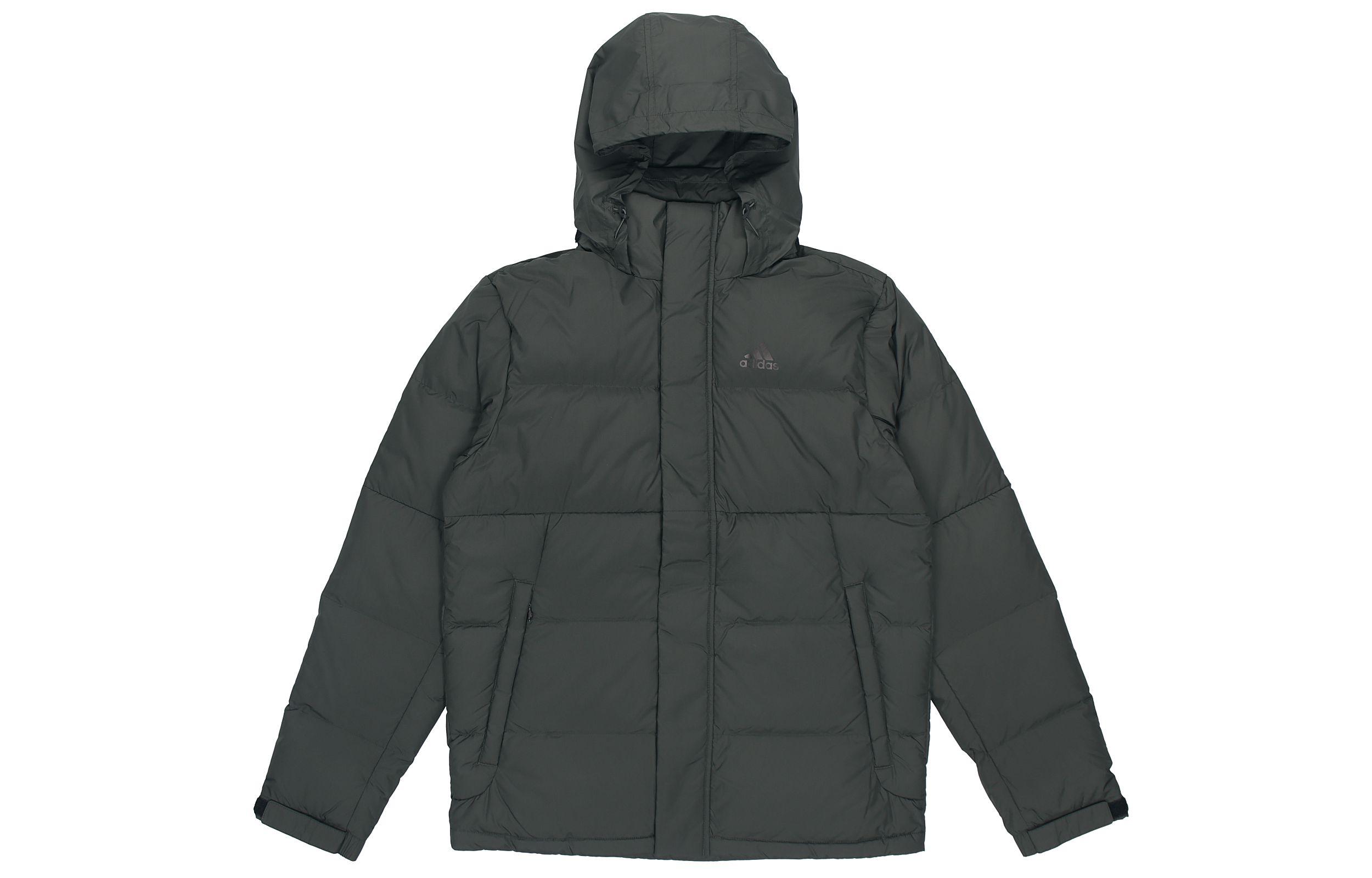 Adidas Down Jackets Men s Deep Earthy Brown Hooded Moderate Other GF0064 S