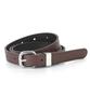 THE-ABON Oka Faux Leather Small Buckle Belt Brown