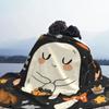 Halloween Pumpkin Ghost Blanket Flannel Print Scary Nap Multi-function Super Warm Throw Blanket for Sofa Office Bedspreads
