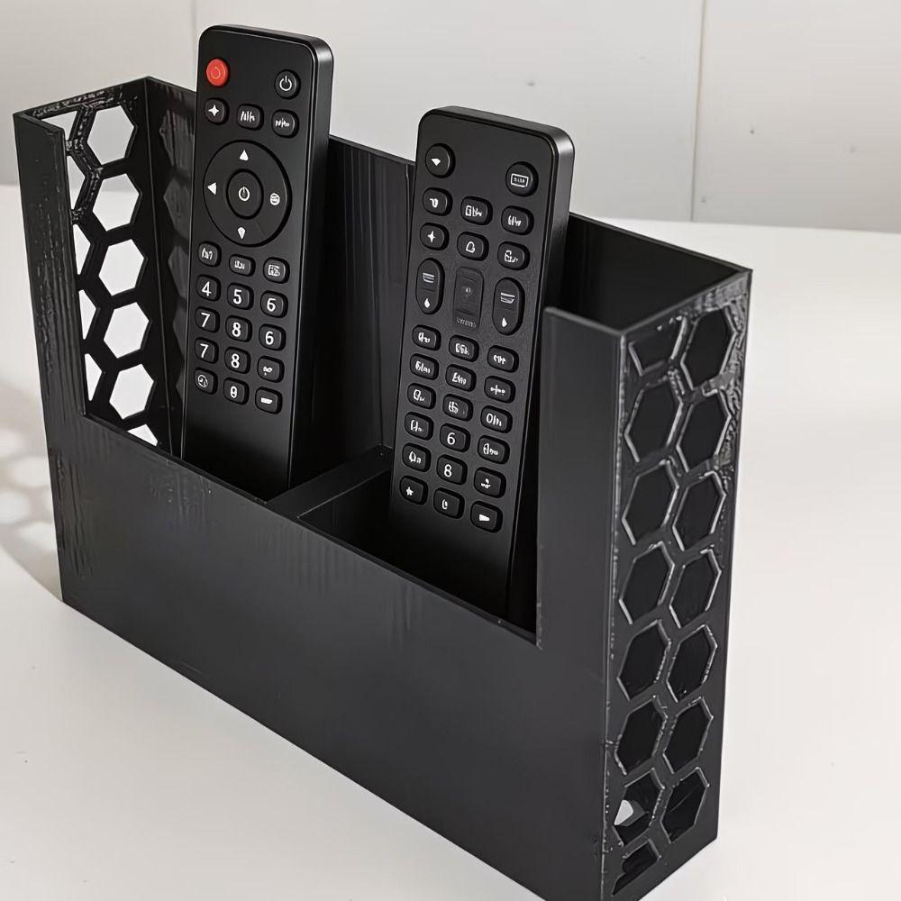 3D Printed Remote Control Storage Box Honeycomb Design Honeycomb Storage Box Living Room Table