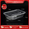 HANDUNYOU Rectangular Disposable Food Containers with Lids